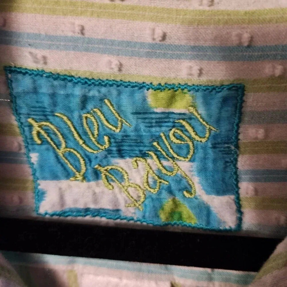 Bleu Bayou Button Down Shirt Women's Large Multicolor 100% Cotton Long Sleeve - Picture 5 of 8